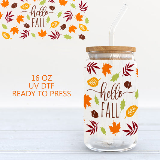 Hello Fall- UV DTF Cup Wrap