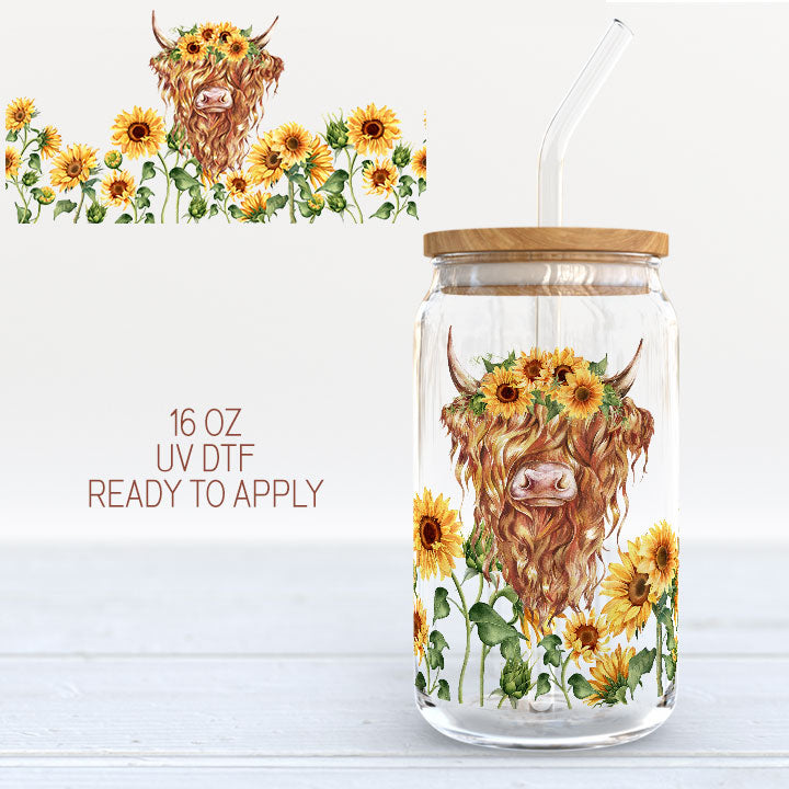 Highland Cow- UV DTF Cup Wrap