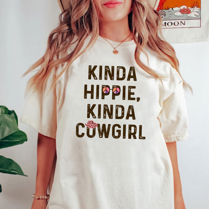 Kinda Hippie Kinda Cowgirl- Screen Print Transfer