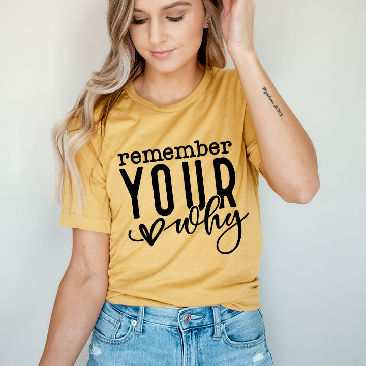 Remember Your Why- Screen Print Transfer