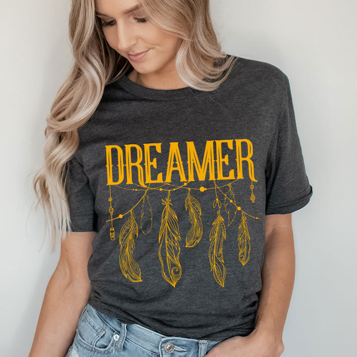 Dreamer (Feathers) - Screen Print Transfer