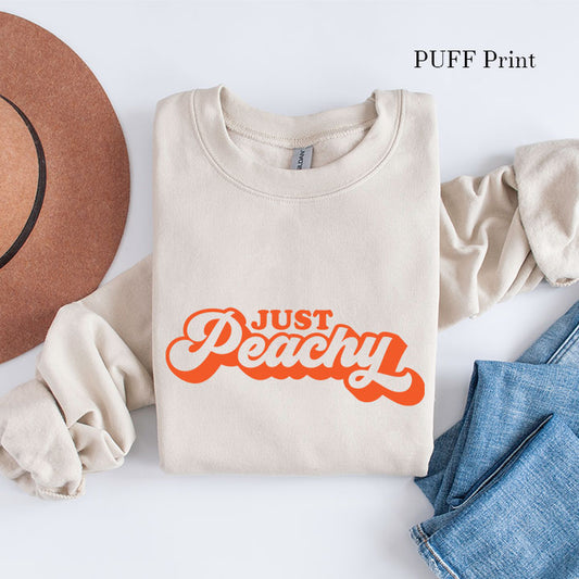 Just Peachy (Orange)- PUFF Screen Print Transfer