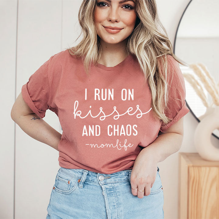 I run on Kisses & Chaos- Screen Print Transfer