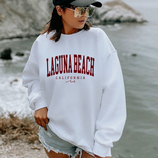 Laguna Beach (Burgundy) - Screen Print Transfer