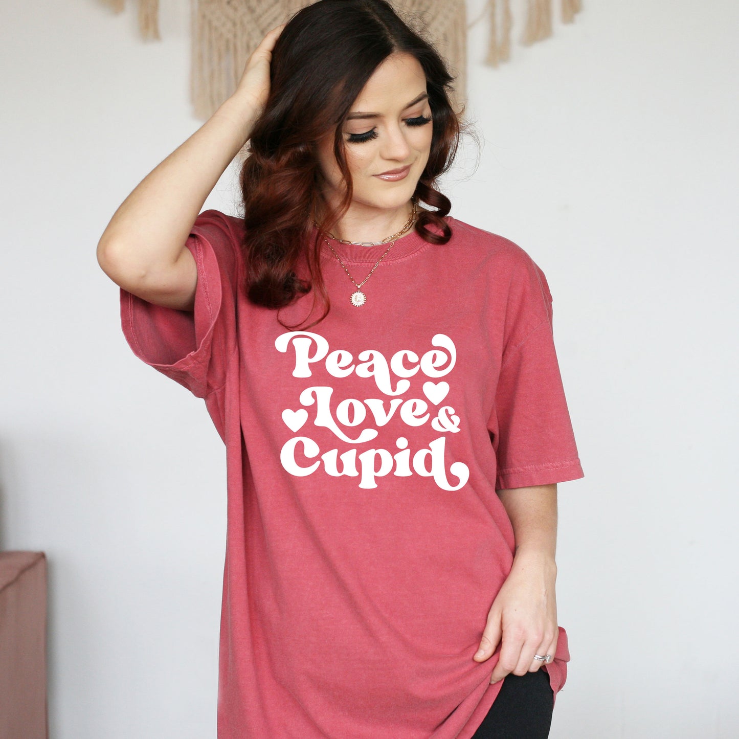 Peace Love & Cupid- Screen Print Transfer