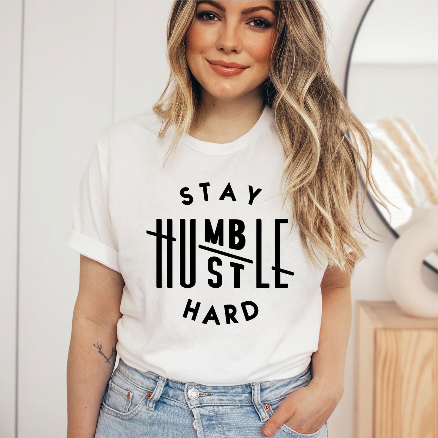 Stay Humble Hustle Hard - Screen Print Transfer